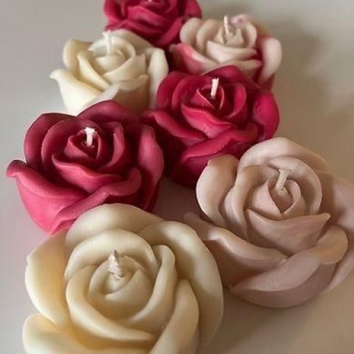 Rose Flower Candle