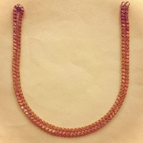 Men Long Copper Chain Necklace