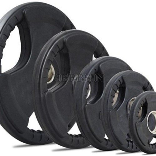 Black Cast Iron Rubber Coated Weight Plates