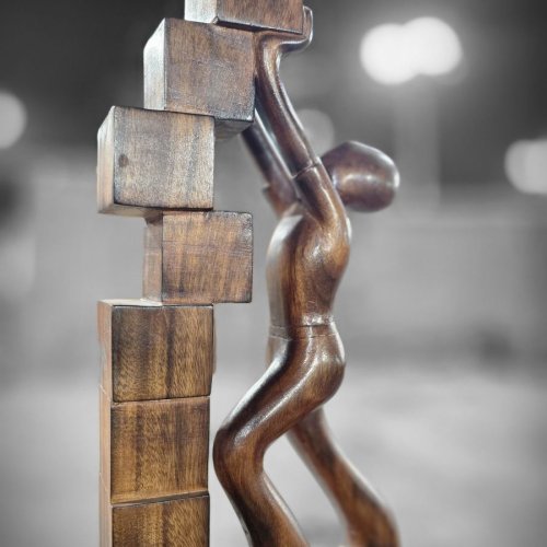 Willpower Wooden Statue for Home Decor
