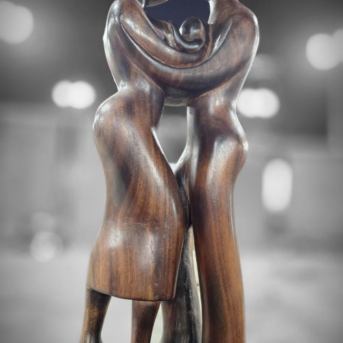 Shared Breath Wooden Model Home Decor Statue