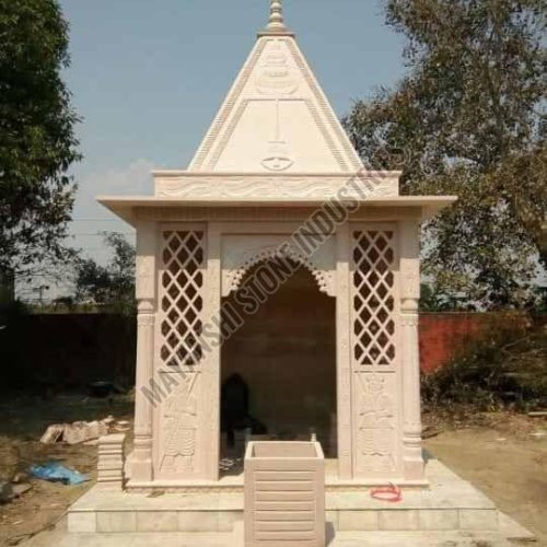 Pink Sandstone Classical Sculpture Temple