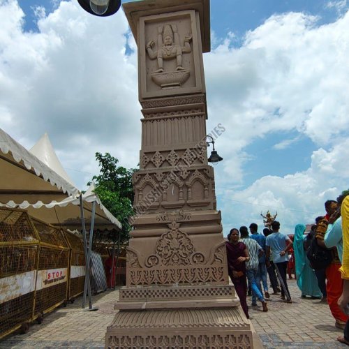 Red Sandstone Heritage Style Pillar