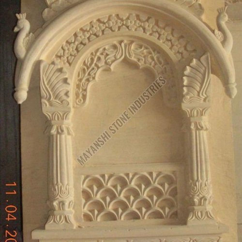 Red Sandstone Traditional Lattice Window