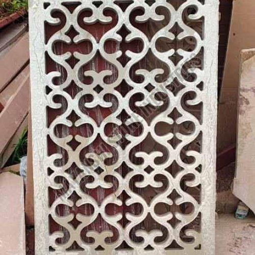 White Mint Sandstone Patterned Jali