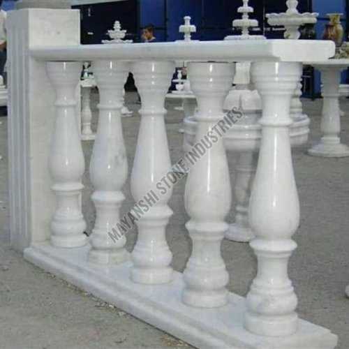 White Stone Decorative Railing Pillar