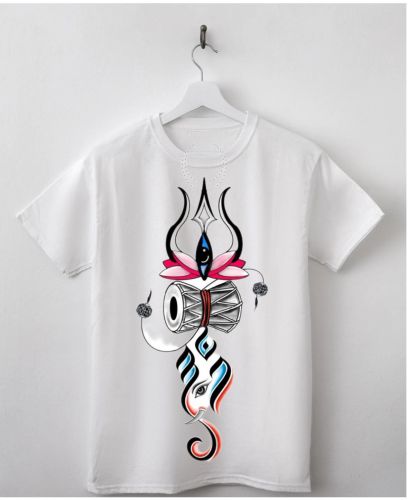 White Men Casual Wear Printed T-Shirt