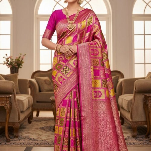 Banarasi Lichi Silk Saree