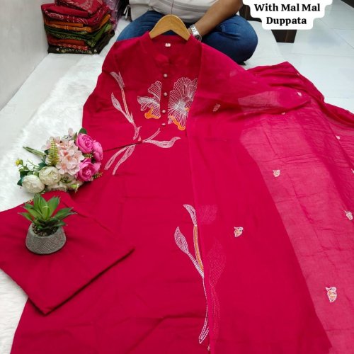 Festive Wear Cotton Kurti Set