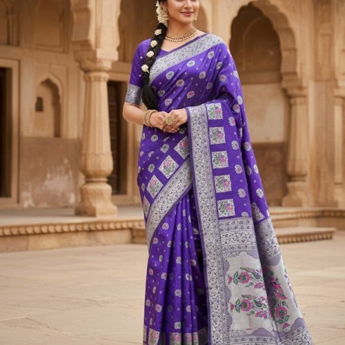 Paithani Meenakari Ladies Silk Saree