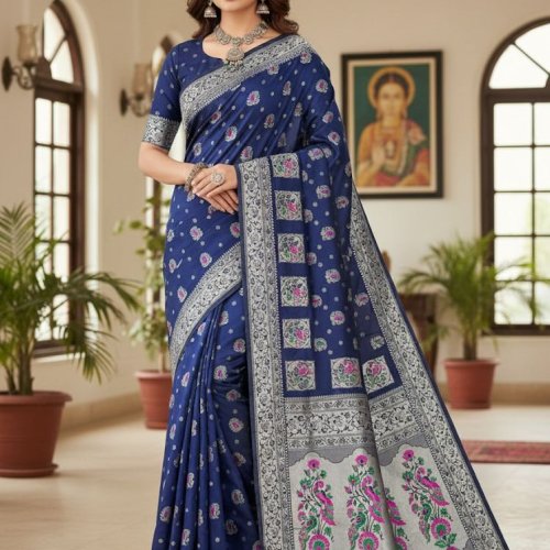 Paithani Meenakari Silk Saree
