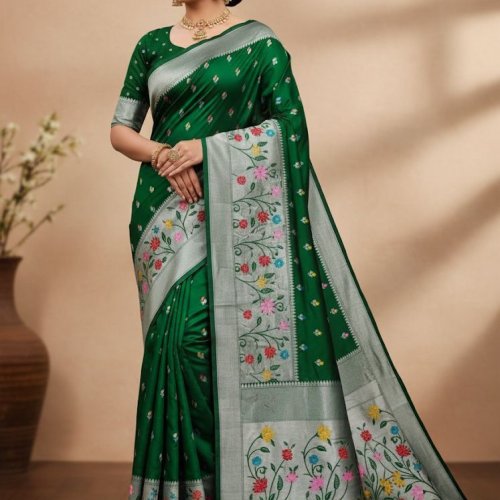 Paithani Printed Silk Saree