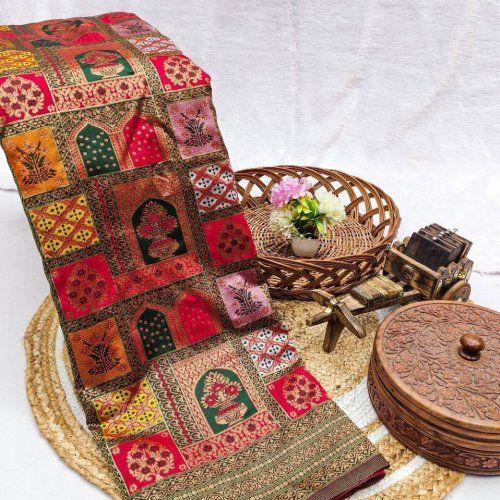 Traditional Lichi Banarasi Silk Saree