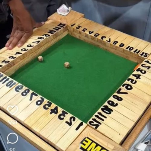 Wooden Shut Box Dice Game