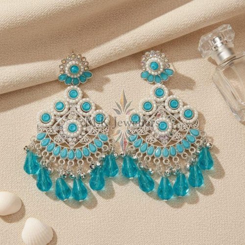 Ladies Party Wear Designer Drop Earrings