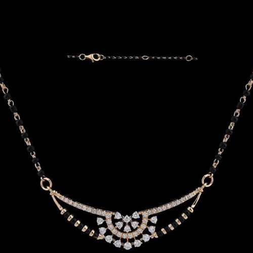 18K Gold Diamond and Stone Mangalsutra