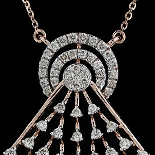 18k Gold Diamond Halo Style Mangalsutra