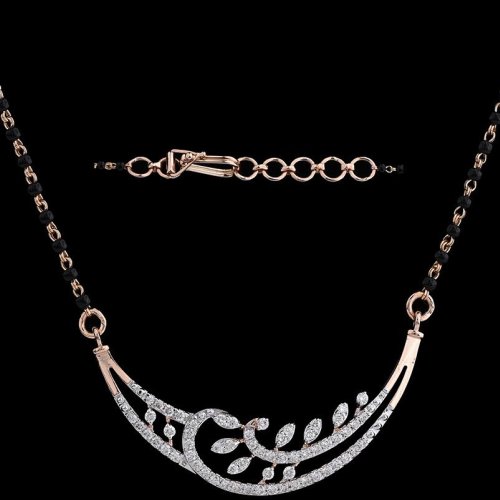 18K Gold Diamond Wave Mangalsutra