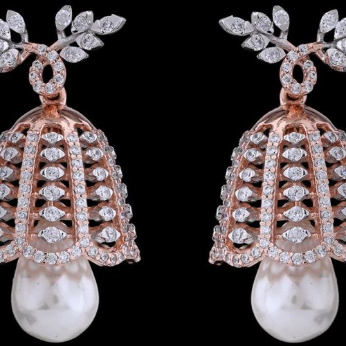 18k Gold Floral Diamond Earrings with Vibrant Stone Centers