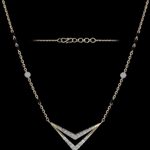 18K Gold Geometric Minimalist Mangalsutra