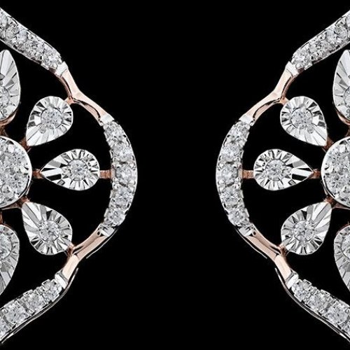 18k Gold Grand Bridal Diamond Chandelier Earrings