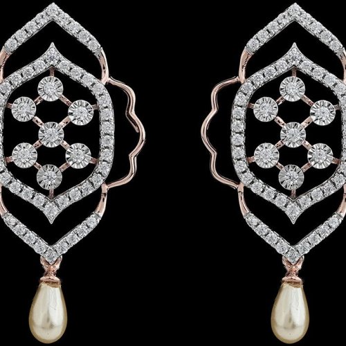 18k Gold Luxury High Carat Brilliant Diamond Drop Earrings