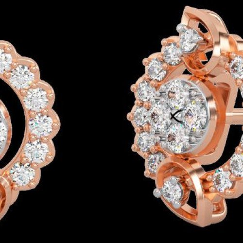 18k Gold Minimalist Marquise Cut Diamond Style Studs