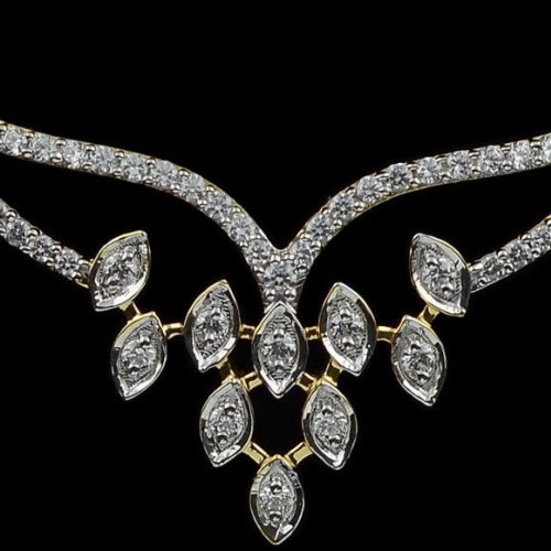 18k Gold Minimalist Teardrop Diamond Mangalsutra