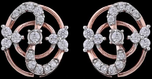 18k Gold Sleek Triple Row Diamond Vertical Bar Earrings