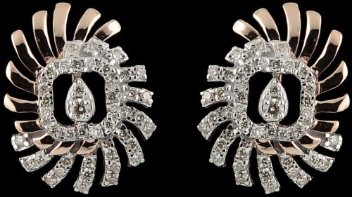 18k Gold Sleek Vertical Diamond Bar Earrings