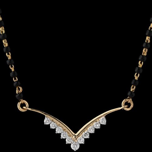 18K Gold Ultra Lightweight Diamond Mangalsutra