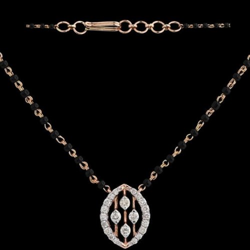 Floating Diamond Pendant Mangalsutra