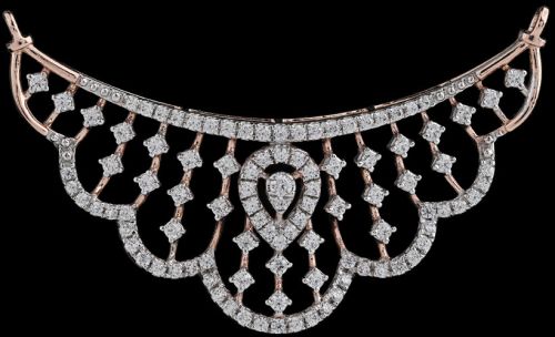 Large Crescent Diamond Mangalsutra