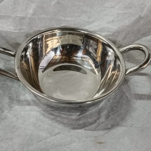 Polished Stainless Steel Oval Serving Bowl
