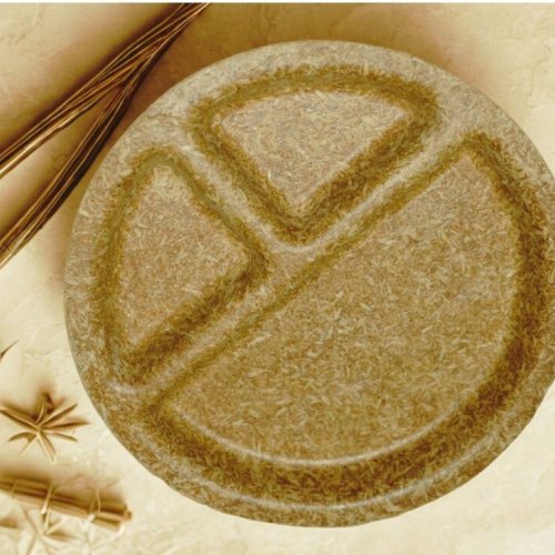 8 Inch 3 Compartment Biodegradable Dinner Plate
