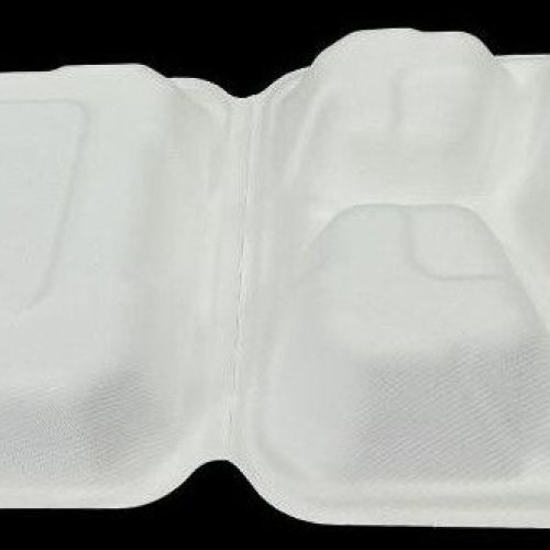 3 Compartment Sugarcane Bagasse Hinged Food Box