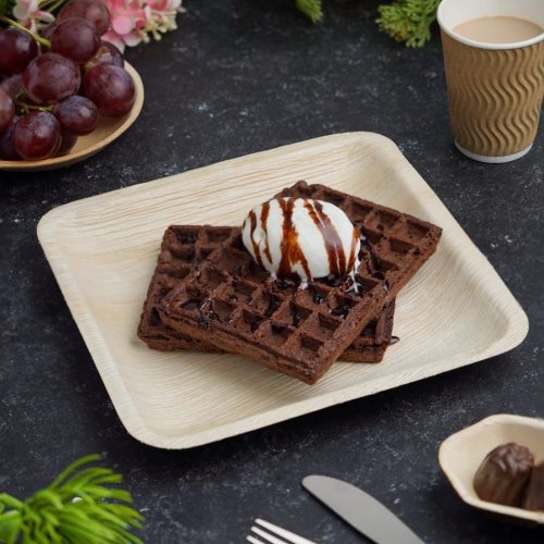 Areca Palm Leaf Rectangular Food Serving Tray