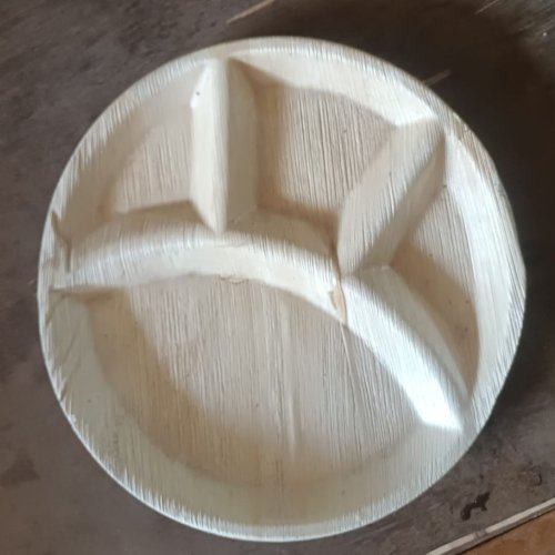 Areca Palm Leaf Round Compartment Meal Plate