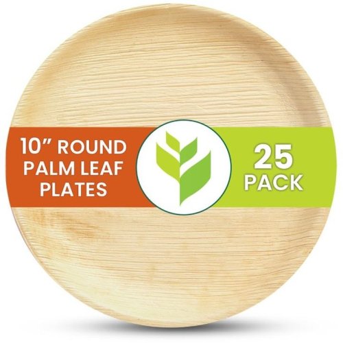 Areca Palm Leaf Round Dinner Plates
