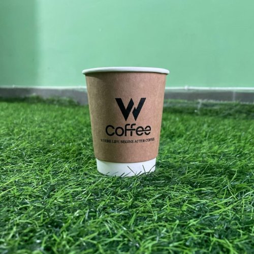 Printed Brown Kraft Paper Coffee Cup