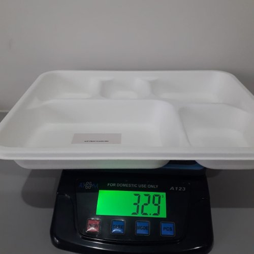 Rectangular Sugarcane Bagasse 6 Compartment Meal Tray