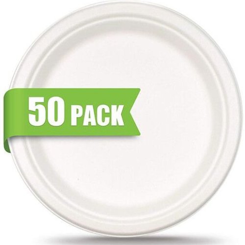 Round Sugarcane Bagasse Disposable Plates