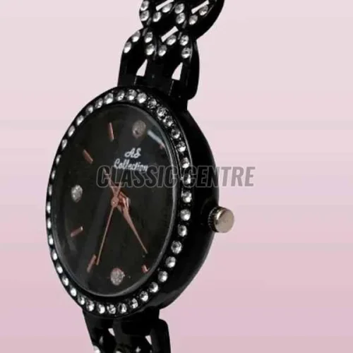 Black Diamond Analog Watch For Women