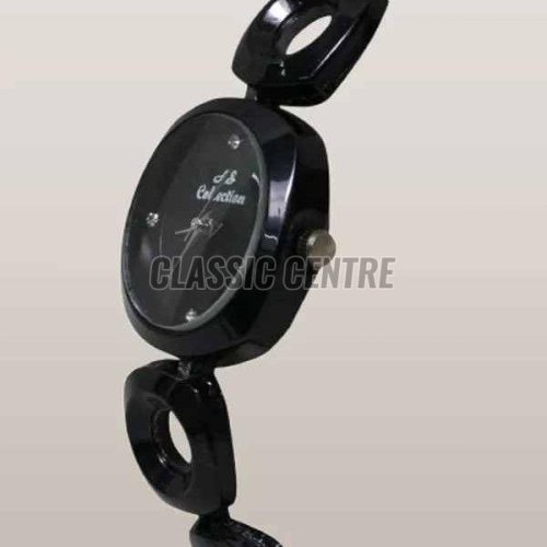 Black Stainless Steel Ladies Fashion Watch