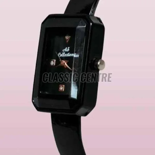 Black Stainless Steel Ladies Wrist Watch