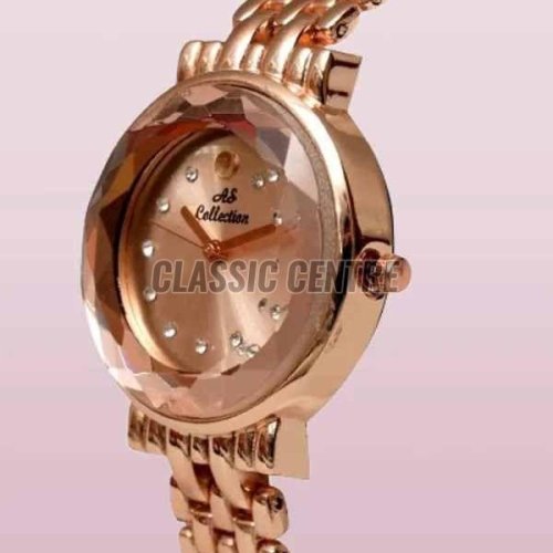 Rose Gold Round Analog Watch For Women