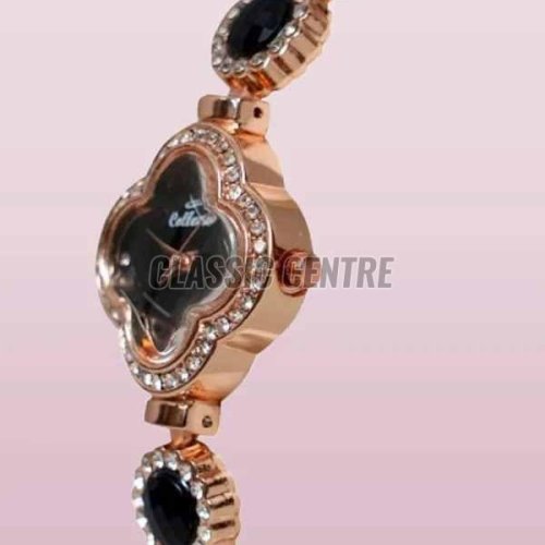 Rose Gold Women Analog Watch with Steel Band