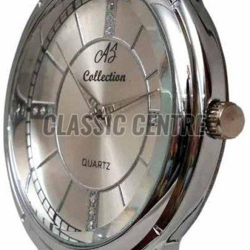 Silver Black Men Diamond Analog Watch