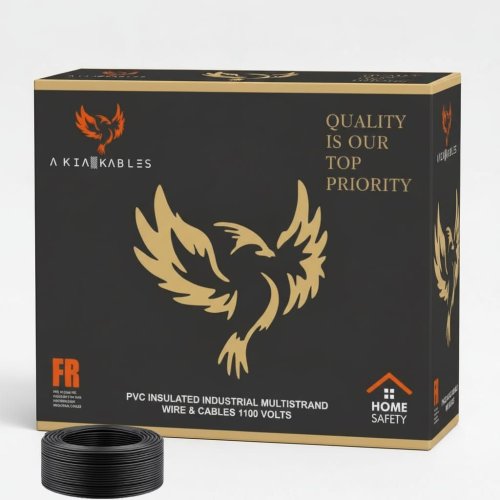 PVC Insulated Industrial Multistrand Black Cable