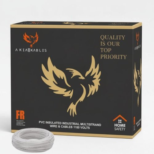 PVC Insulated Industrial Multistrand White Cable